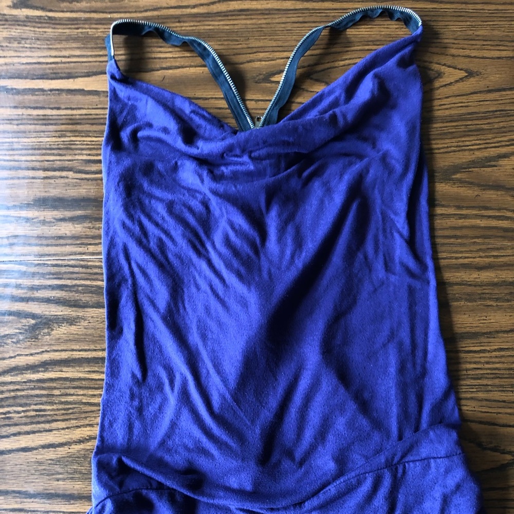 Purple tank with zip up back